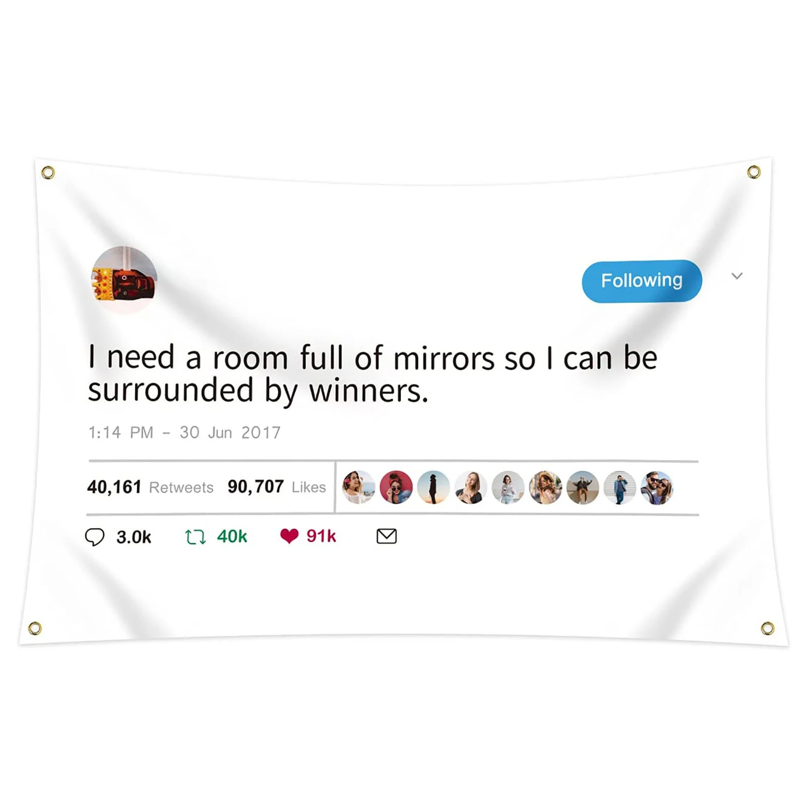 Reperis Kanye West Veidrodėliai Tweet 3x5 Metrų Vėliavos Banner Su Žalvario Grommets man Reikia Visą Kambarį, Veidrodžių, Kad aš galiu Būti Apsuptas B Nuotrauka 0