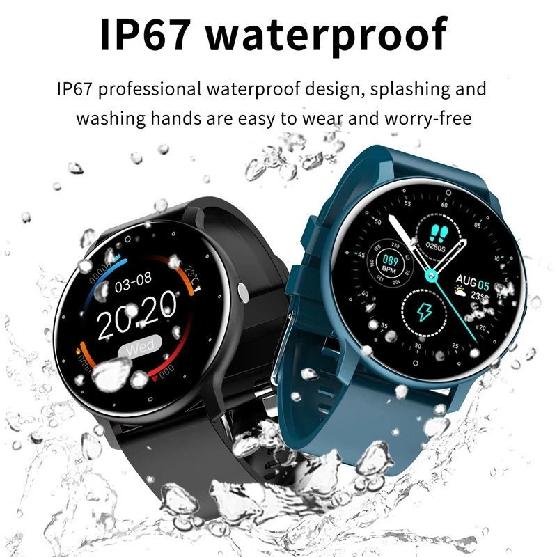2021 Naujas Smart watch Vyrai Visiškai jutiklinį Ekraną Sporto Treniruoklių žiūrėti IP67 atsparus vandeniui Smart žiūrėti Ponios 