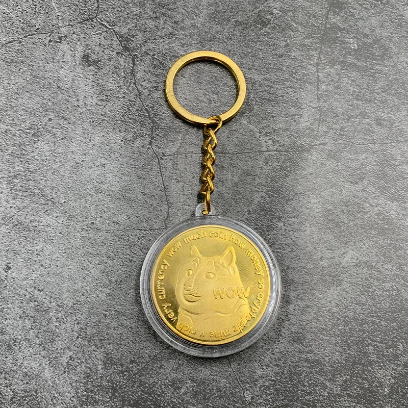 Bitcoin Virtualių Metalo Progines Monetas, Monetų Kolekciją Nuimamas Keychain Kūrybos Pakabukas Papuošalai Dovana Nuotrauka 1