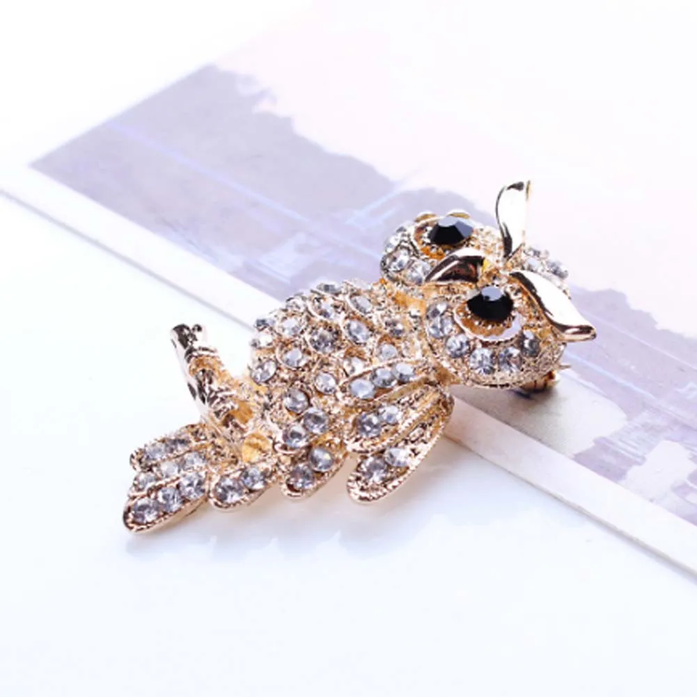 Stilingas Žavesio Pelėdos Derliaus Sagės Gana Prekės Mados Puokštė Owle Pin Dovana Nuotrauka 1