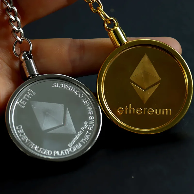 Bitcoin Virtualių Metalo Progines Monetas, Monetų Kolekciją Nuimamas Keychain Kūrybos Pakabukas Papuošalai Dovana Nuotrauka 4