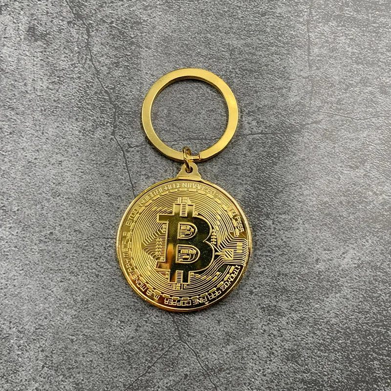 Bitcoin Virtualių Metalo Progines Monetas, Monetų Kolekciją Nuimamas Keychain Kūrybos Pakabukas Papuošalai Dovana Nuotrauka 5