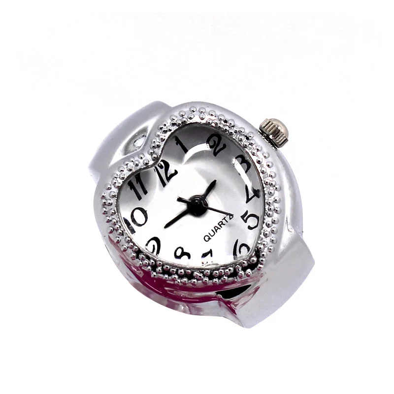 Mados Moterų Žiedas Žiūrėti Širdies Moteriški Laikrodžiai Polka Dot Modelis Reguliuojamas Pirštų Žiedai Derliaus Kvarco Žiūrėti Papuošalai Dovanų Šalis Nuotrauka 5