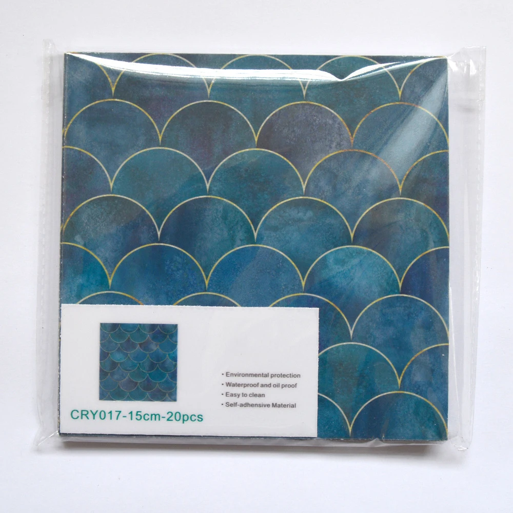 Mėlyna Violetinė Sektoriaus Kristalų Plytelių Lipdukas, skirtas Sienų ir Grindų Renovacija Vandeniui žvynų Mozaika, Sienos Lipdukas Virtuvės Dekoras Nuotrauka 5
