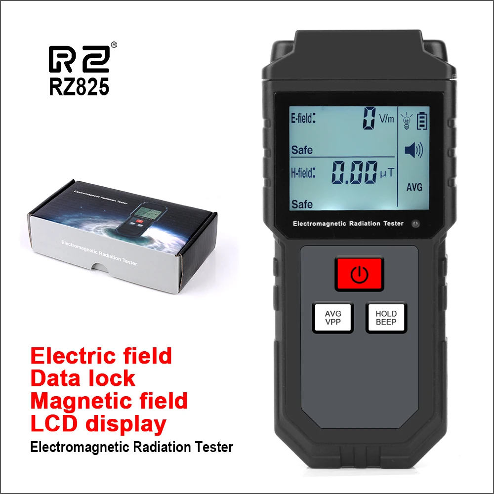 RZ Elektromagnetinio Lauko Spinduliuotės Testeris Detektorius Nešiojamą Nešiojami Skaitliukas Teršalų Dozimetro Kompiuterio, Telefono, Skaitmeninės Emf Matuoklį Nuotrauka 5