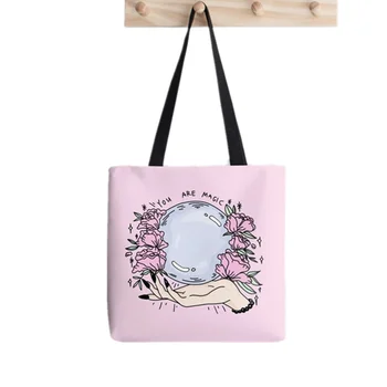Moterų Shopper bag Dinozaurų Kaukolės Spausdinti Kawaii Maišelį Harajuku Pirkinių Drobės Shopper Bag mergina rankinę Nešti Peties Lady Krepšys
