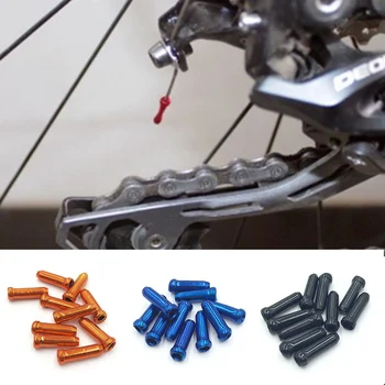 10vnt/daug MTB Kalnų Kelių dviratį dviračiu dviračių derailleur shift kabelis dangteliai aliuminio stabdžių kabelis patarimai garbanos dviračių