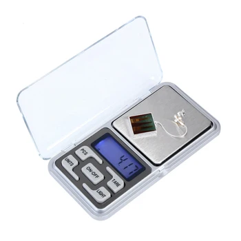 Mini Elektroninis Skaitmeninis Kišenėje Masto Papuošalai Kalibravimo Svėrimo Balansas Nešiojamų Skaičiavimo Funkcija Mėlyna LCD