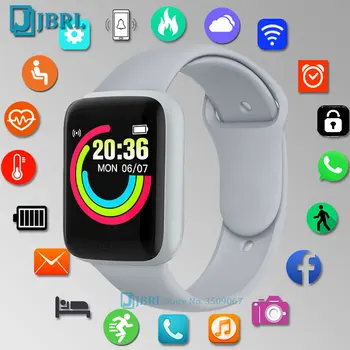 Silikono Smartwatch Moterys Vyrai Smart Watch Širdies ritmo Monitorius 
