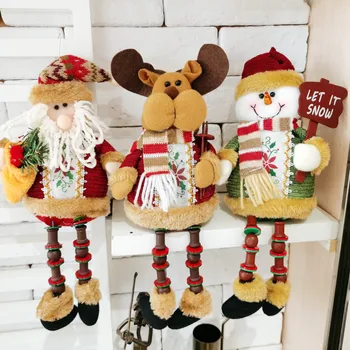 Laimingų Naujųjų Metų Kalėdinė Dekoracija Kalėdų China Skrybėlę Rudolph Lėlės Pakabukas Kalėdų Beveidis Lėlės Nykštukas Pakabukas Namų Dekoro