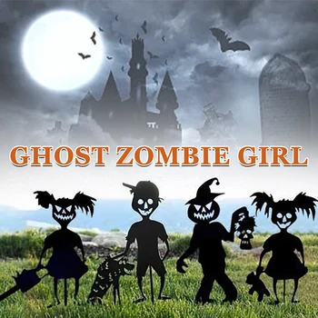 Helovinas Apdailos Nuolatinis Ghost Zombie Mergina Berniukas Sodo Kieme Metalo Pasirašyti Šiek Tiek Velnias Namų Hallowmas Ornamentu Baisu Rekvizitai