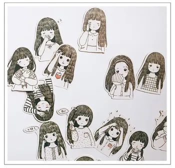 20pcsCute iliustracija cute girl Lipdukai Amatų Ir Scrapbooking lipdukų knyga Studentų etiketės, Dekoratyvinis lipdukas 