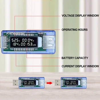 8 1 QC2.0 3.0 4-30 v Elektros Maitinimas USB Talpa Įtampos Testeris Srovės Matuoklis Stebėti Voltmeter Ammeter Mobiliojo Galia Testeriai