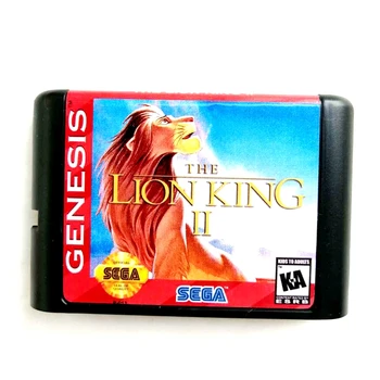 Liūtas Karalius 2 16 bitų MD Atminties Kortele Sega Mega Drive 2 SEGA Genesis Megadrive