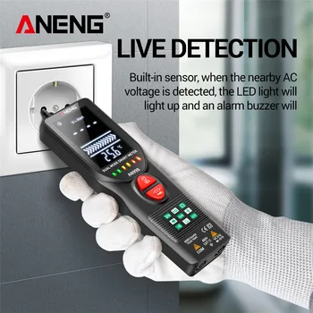 Aneng An998 Automatinis Skaitmeninis 6000 Skaičiuoja Profesinės Multimetras elektrinės sienų Auto Svyruoja Ac/dc Voltmeter Temp Ohm Hz Detektorius Įrankis