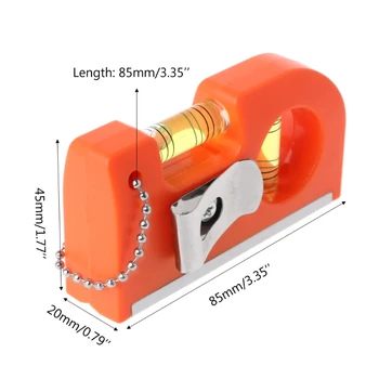 Mini Keychain Lygio Valdovas su Magnetu Bazės V Juostelė ir gulsčiukas Burbulas Apkabos 85*45*19.5 mm