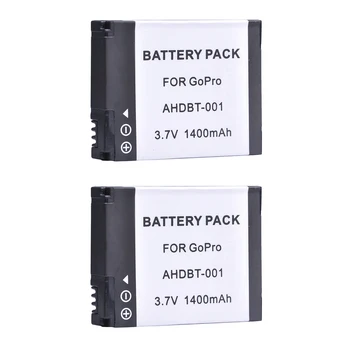 1400mAh AHDBT-001 AHDBT-002 fotoaparato baterija skirta GoPro HD Hero1, GoPro AHDBT 001, AHDBT 002 arba Hero 2 baterijos