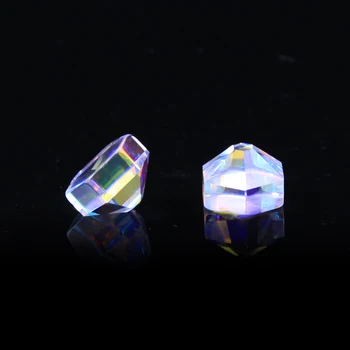 Dichroic Prizmę Šešių Pusių Šviesus X-Cube vitražas Prizmės Amatų, Apdailos Polyhedron Stiklo prizmė
