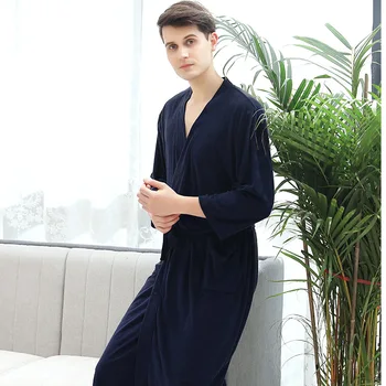 Mėgėjams Sleepwear Chalatas Kimono Suknelė Minkštas Toweling Terry Skraiste Vyrų Laisvalaikio Namuose Chalatas Viešbutis Drabužius Vyrams Ir Moterims Pižamą