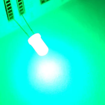 1000PCS/DAUG LED šviesos diodas 5MM Apvalios baltos shell šviečia smaragdas žalia rūkas