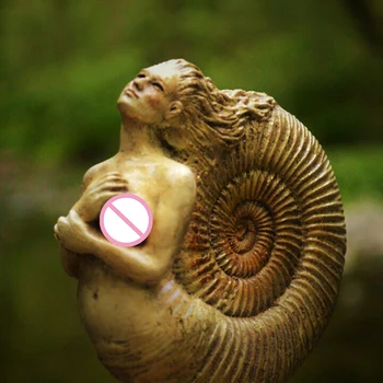 Ammonite Moteris Senovės Dvasia Mini Statula 10x12cm Darbastalio Apdaila Vintage Ornament G10