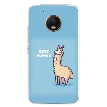 Mielas Gyvūnų Alpaka Telefoną Atveju Motorola Moto G9 Žaisti G8 Plius G7 Galia G6 G5 E5 E6 + Vienas Makrokomandos Veiksmas Sintezės Padengti Coque Shell