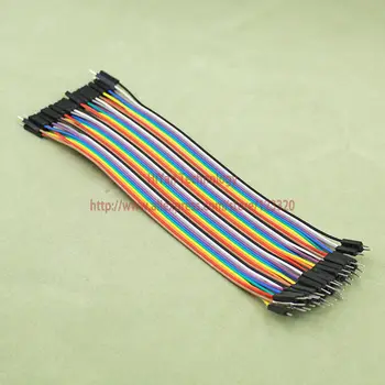 (40pcs/lot) Vyrų 40p Vyrų 40p 20cm spalvų Vyrų Vyrų Jumper wire 