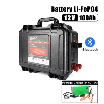 12V 100Ah Lifepo4 Įkraunama Ličio Baterija Giliai Ciklo Su Build-in Bluetooth 