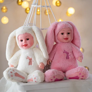 35cm Reborn Lėles, Mergaičių, Kūdikių Nekilnojamojo Silikono Lėlės Reborn Pliušinis Minkštas Žaislas Triušis Gyvas Kūdikių Lėlės, Žaislai, Kalėdų Dovanos, Vaiko Žaislai