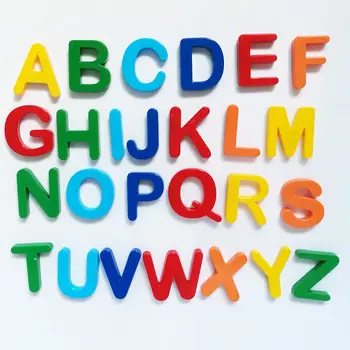 Vaikų ugdymo raštinės reikmenys magnetinių raidžių skaičius magnetiniai lipdukai, anglų raidės, pilnas komplektas šaldytuvas lipdukas