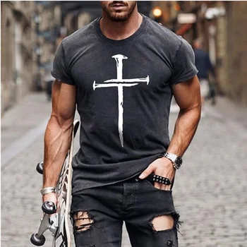 2021 Naujas Vasaros Gatvės Mados Vyrai 3dt Marškinėliai Spausdinimas Kryžiaus Tendencija T-shirt Mados Madinga Vyrų Atsitiktinis Apvalios Kaklo marškinėliai, Xxs-6xl