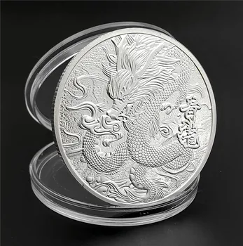 Laimingas Turtus Pasisekė Biudžetui Iššūkis Ženklelis Qinglong Senovės Kinų Tradicinės Dragon Progines Monetas