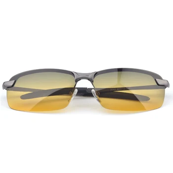 2019 Naujas Poliarizuoti Akiniai nuo saulės Dieną Naktį Automobilių vairavimo Akinius Vyrų Anti-glare UV400 apsauga, akiniai Metaliniais rėmais akiniai nuo saulės 5034