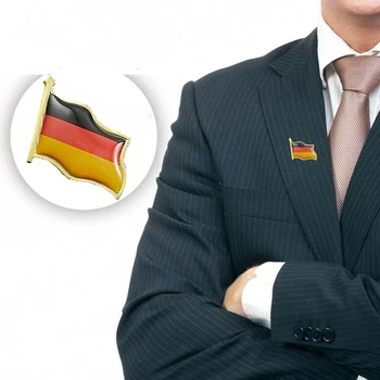 Vokietijos Nacionalinė Vėliava, Garbanojimo Metalo Atvartas Skrybėlę Kaklaraištis Pin Deutsche Sagės Metalo Ženklelis