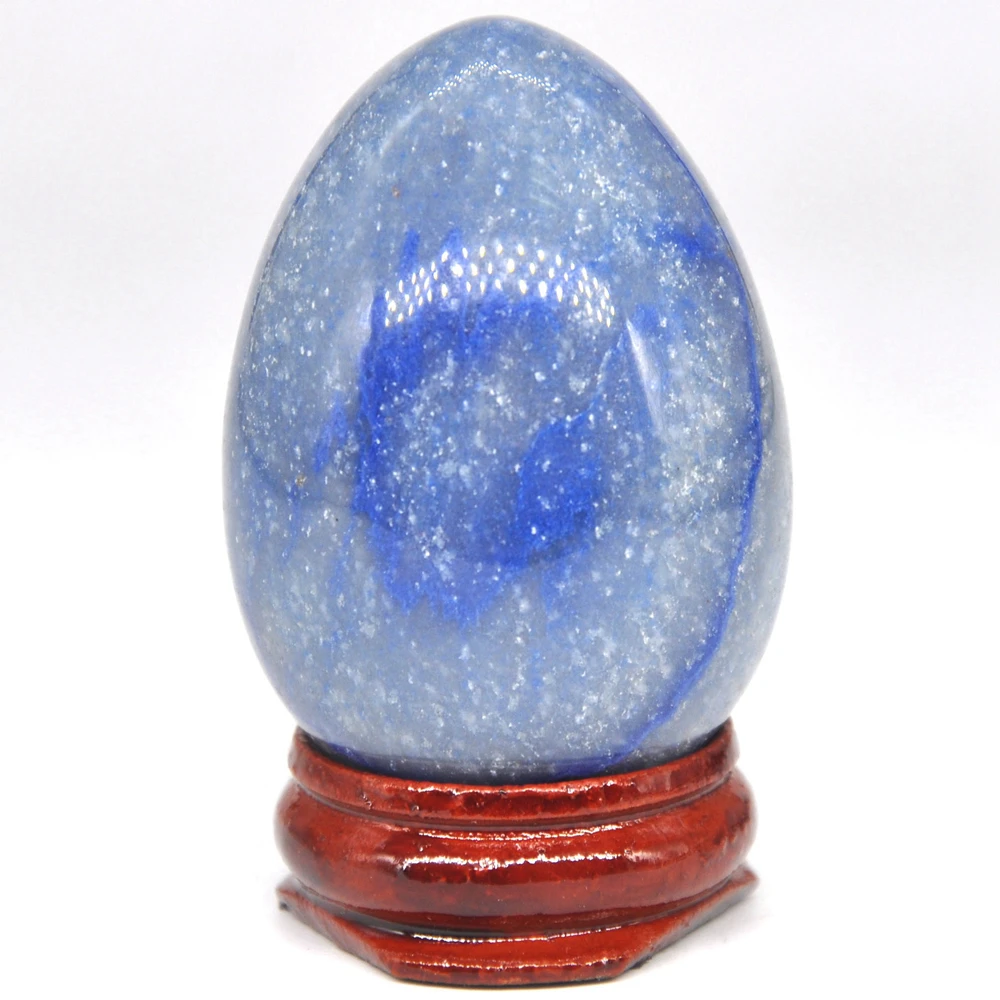35x50mm Mėlyna Aventurine Kiaušinio Formos Akmuo Gydomųjų Natūralių Kristalų Masažas Minerale Brangakmenio Dvasinio Apdailos Kolekcija Nuotrauka 2
