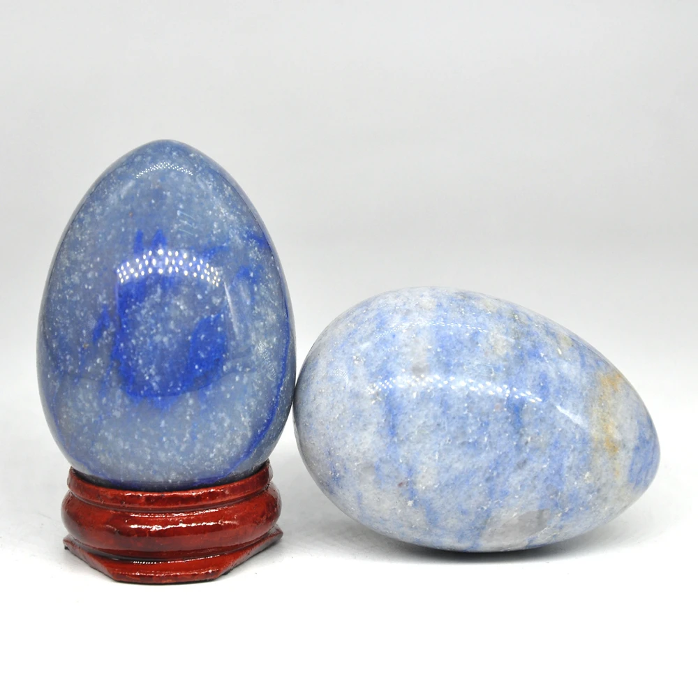 35x50mm Mėlyna Aventurine Kiaušinio Formos Akmuo Gydomųjų Natūralių Kristalų Masažas Minerale Brangakmenio Dvasinio Apdailos Kolekcija Nuotrauka 3