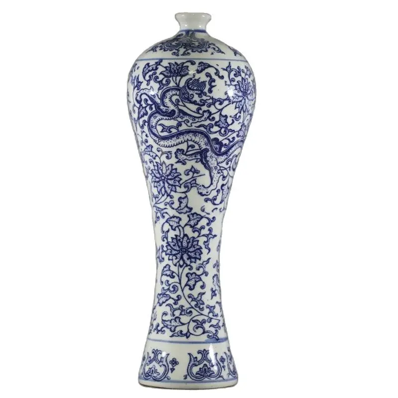 Antikos stiliaus kinijos unikalus mėlynos ir baltos porceliano vaza - dragonic pardavimas < Papuošalai > Greatdane.lt