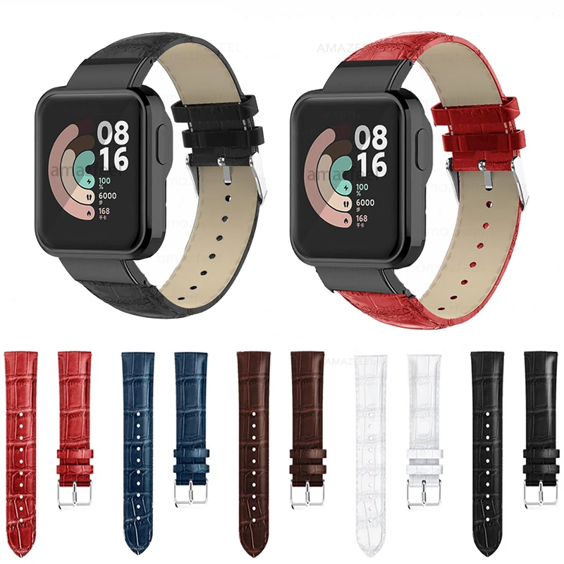 Odinis Riešo Dirželis Xiaomi Redmi Žiūrėti 2 Lite Apyrankė Originali Oda Watchband Pakeisti mi Žiūrėti Lite Smart Watch Band Nuotrauka 3