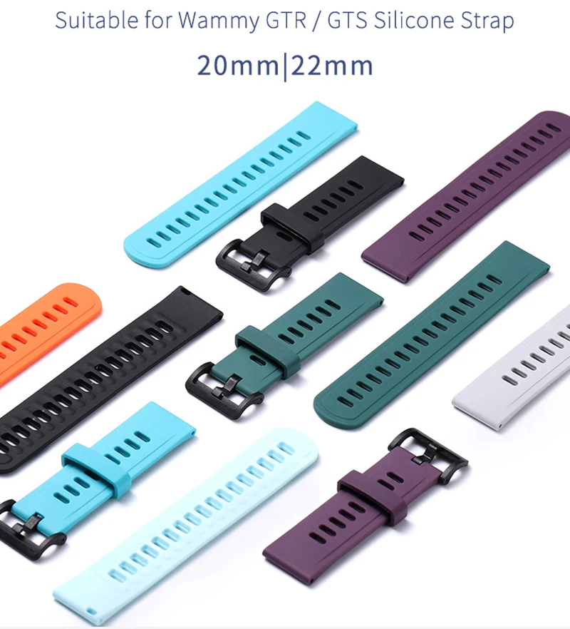 Už VTR 47mm Silikono Dirželis Watchband už Xiaomi Huami Amazfit TEMPAS/Stratos 3 2 2S Žiūrėti Apyrankę, Juostą 