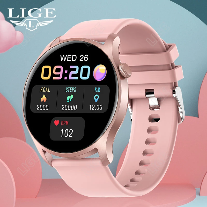 LIGE Smart Watch Moterų Sporto Fitness Tracker Kraujo Spaudimas, Širdies ritmo Monitoringo Pedometer Moterų Smart Laikrodžiai, Skirta 