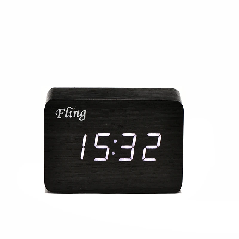 MESTI LED Mediniai Žiūrėti Skaitmeninis Laikrodis Stalinis Mini Stalo Laikrodžiai Reloj de MesaTemperature Ekranas, Valdymas Balsu Despertador Nuotrauka 5