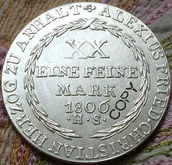 Vokietija Thaler - Alexius Friedrich Christian 1806 kopijuoti monetas
