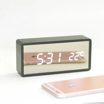 Korėjos Skaitmeninis Elektroninis Žadintuvas Kūrybos Veidrodis, Stalo Laikrodis-Žadintuvas Maža Dovana LED Despertador Laikrodis Biuro Dekoras EB5NZ