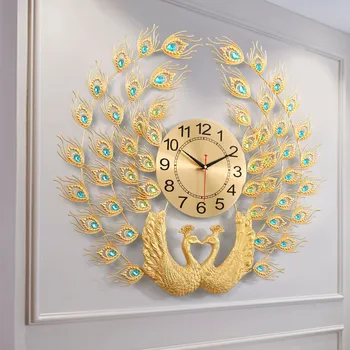 Du Kartus Povas Sieninis Laikrodis Modernaus Dizaino Namų Dekoro Meno Siena Žiūrėti Kambarį Miegamasis Silent Laikrodis Sieninis Metalo Skaitmeniniai Laikrodžiai