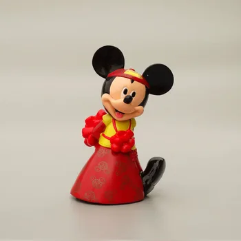 2vnt/komplektas Minnie, Mickey Mouse Tuoktis Veiksmų Kinija Raudona Lėlės Vaikams Žaislas Duomenys Vestuvių dovana Vaikams Dovanos 12,5 cm