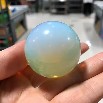 1PC Natūralus Baltas Opalas Mineralinių Ball Sferoje Kvarco Druse Reiki Estetinės Ornamentu Kristalų Uolų Kambario Dekoro Šiuolaikinės