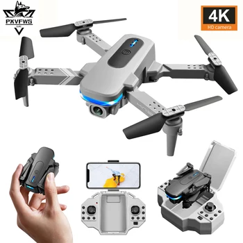 Mini RC Drone 4K HD Dual Camera Dron 1080P WiFi Fpv Sulankstomas Quadcopter Realaus Laiko Dėžė Sraigtasparnio Žaislas Vaikams, Vaikas Dovana