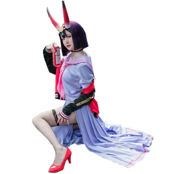 Žaidimas FGO Shuten douji Cosplay Kostiumas Moterims Mielas Kostiumas Sailor Likimas Ibaraki douji Komplektus Halloween Carnival Uniformas Užsakymą