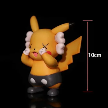 TAKARA TOMY Pokemon pikachu Banga prekės KAW Geltona juoda pilka Modelio paveikslas Automobilių apdailos vaikams gimtadienio žaislas Siurprizas