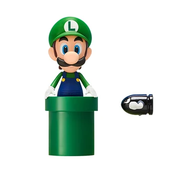 Anime Super Mario Bros Luigi 10CM Aukštos Kokybės PVC Grybų Naršyklė Yoshi Pav Molio Q Versija Modelį, Vaikams, Dovanų Dėžutėje